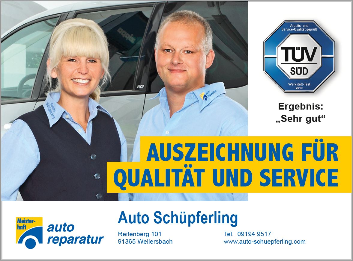 Werkstatt-Test 2019 Auszeichnung für Auto Schüpferling